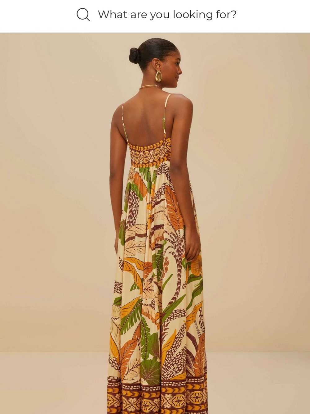 FARM Rio Sand Foliage Sketch Maxi Dress - Picture 2 of 3